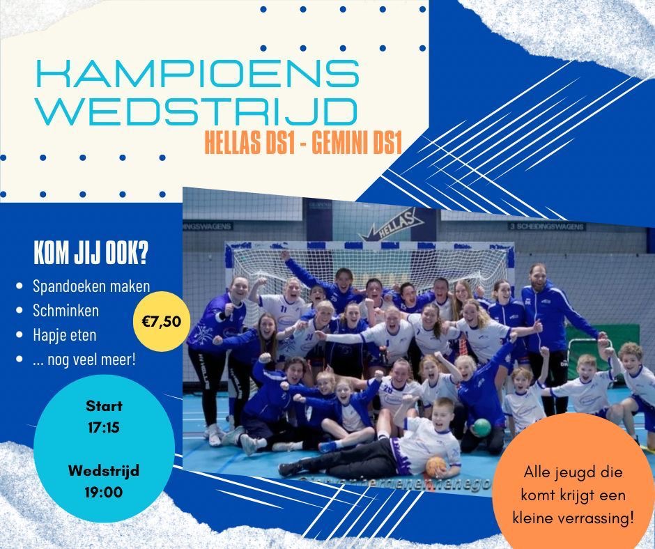 Dit weekend: kampioenswedstrijd DS1